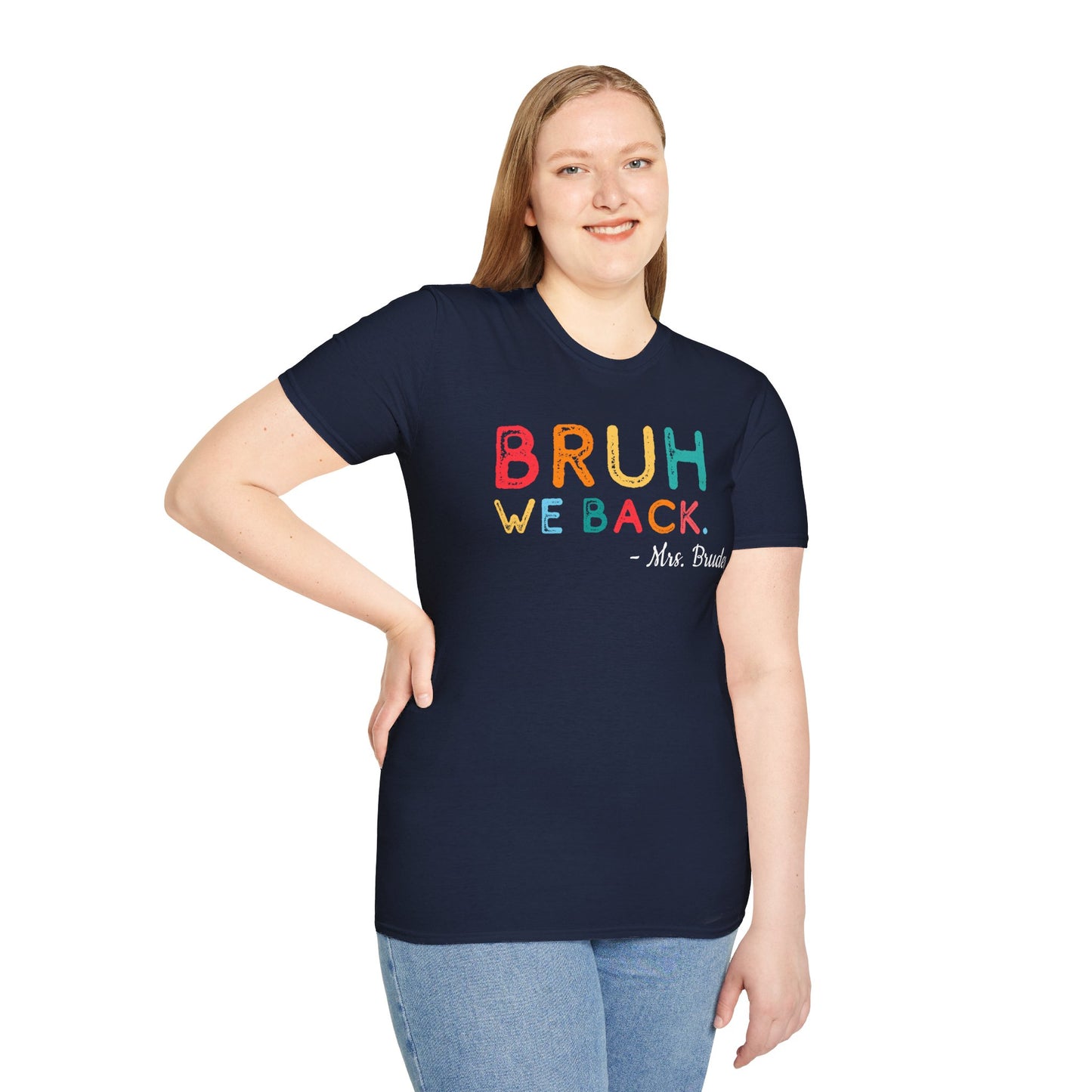 We Back Teacher Softstyle T-Shirt