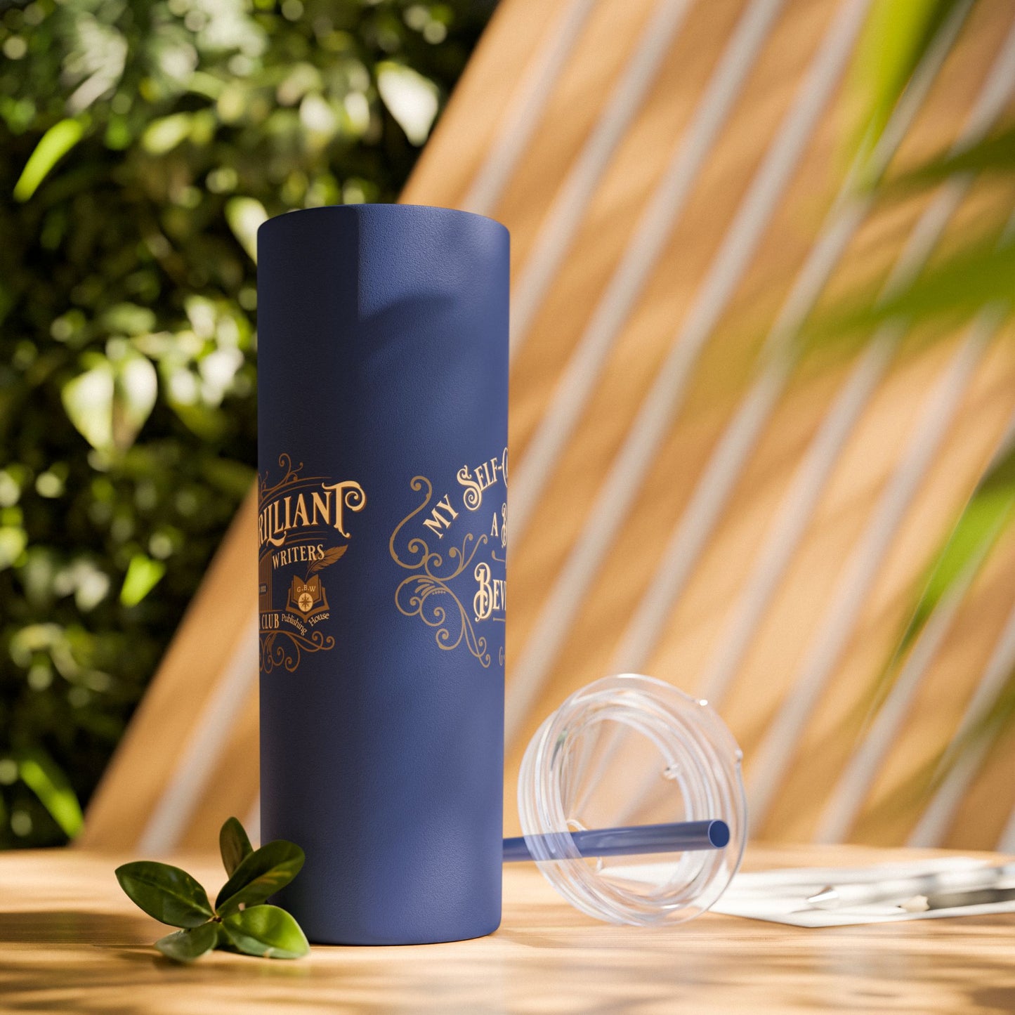 SAMPLE Book & Beverage Skinny Tumbler, 20oz
