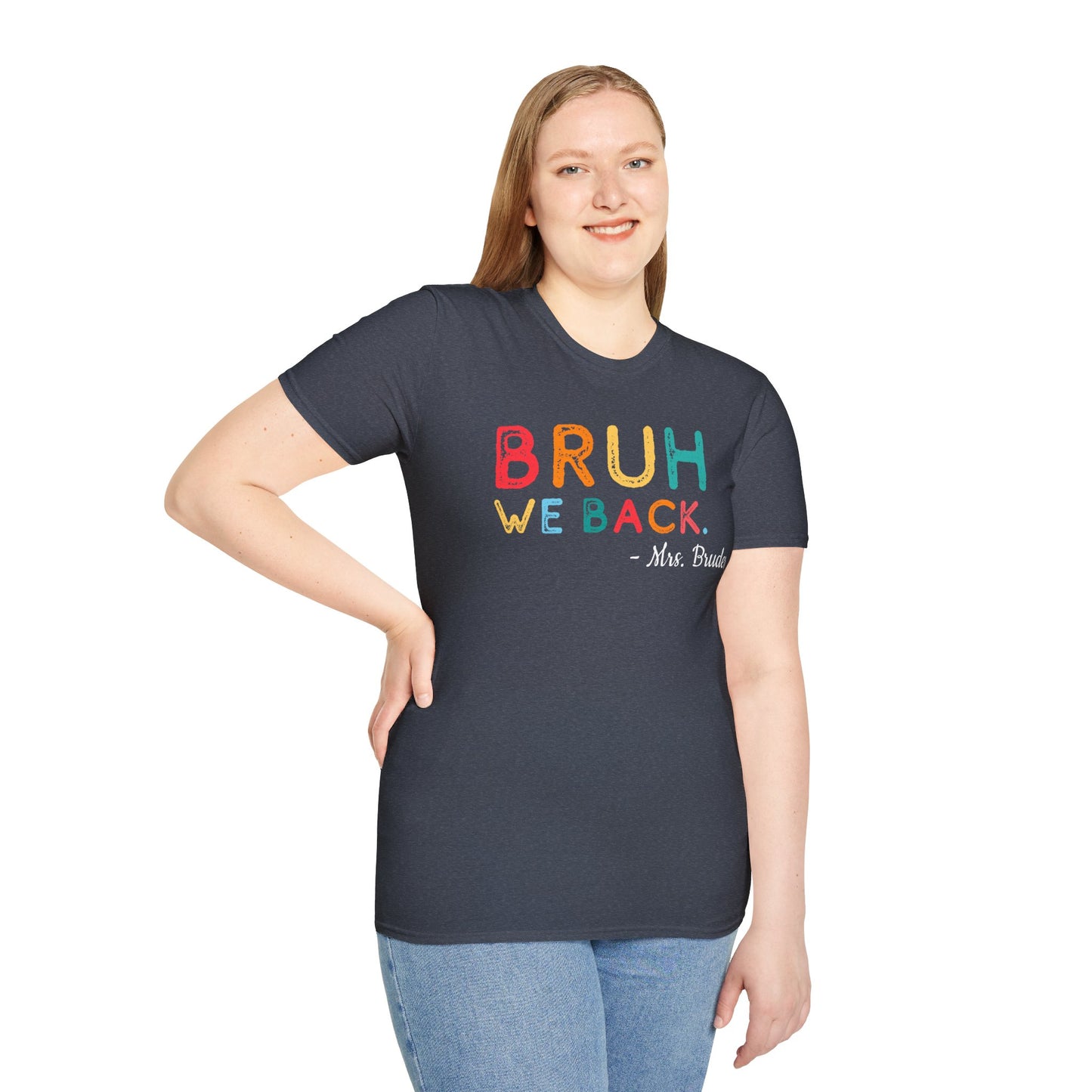 We Back Teacher Softstyle T-Shirt