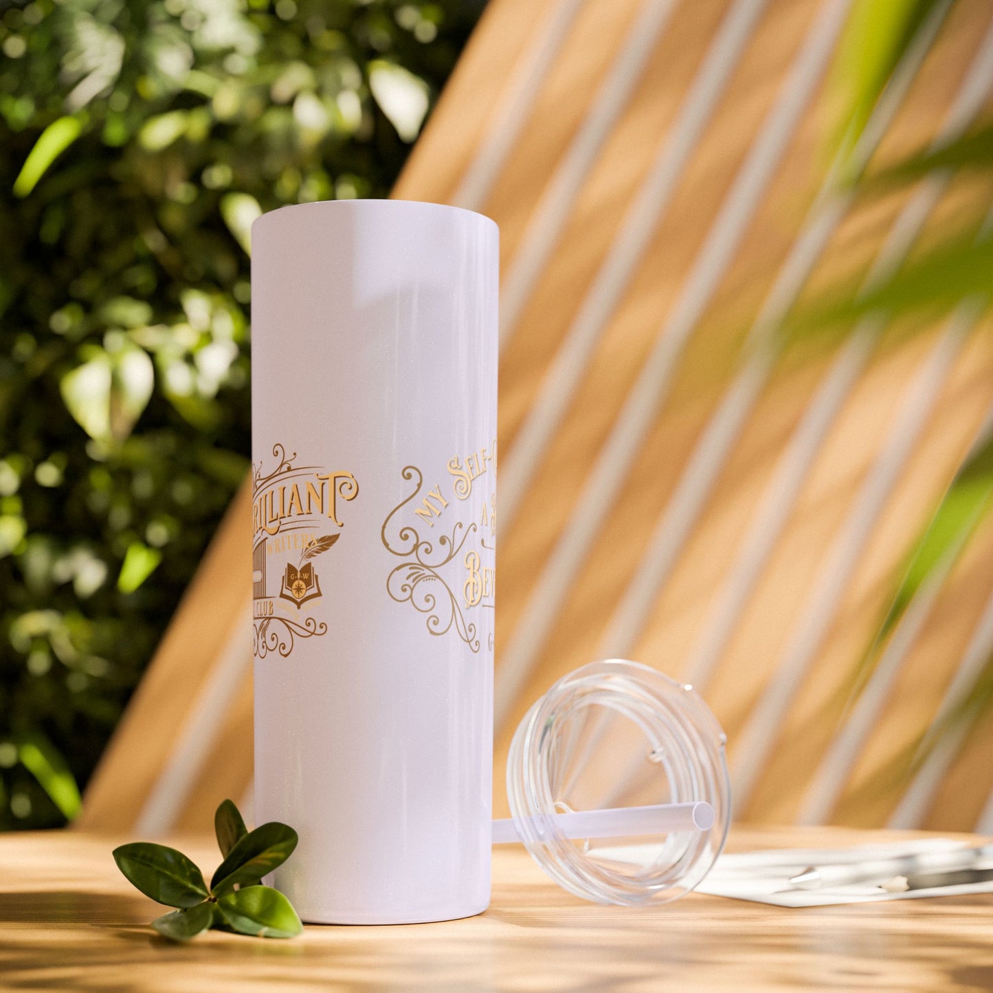 SAMPLE Book & Beverage Skinny Tumbler, 20oz