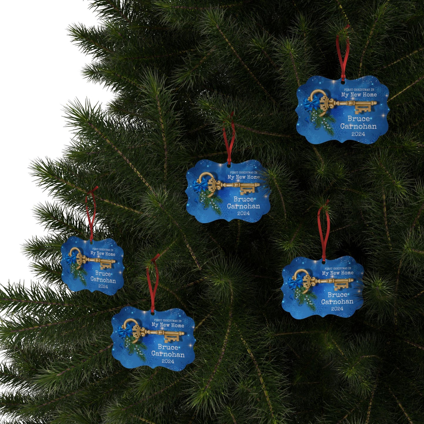 Bruce Key Ornament Blue