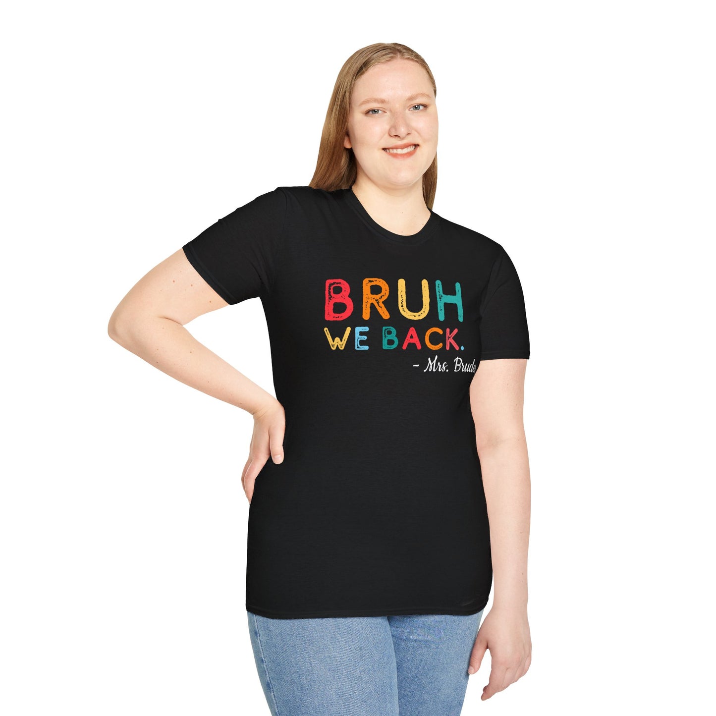 We Back Teacher Softstyle T-Shirt