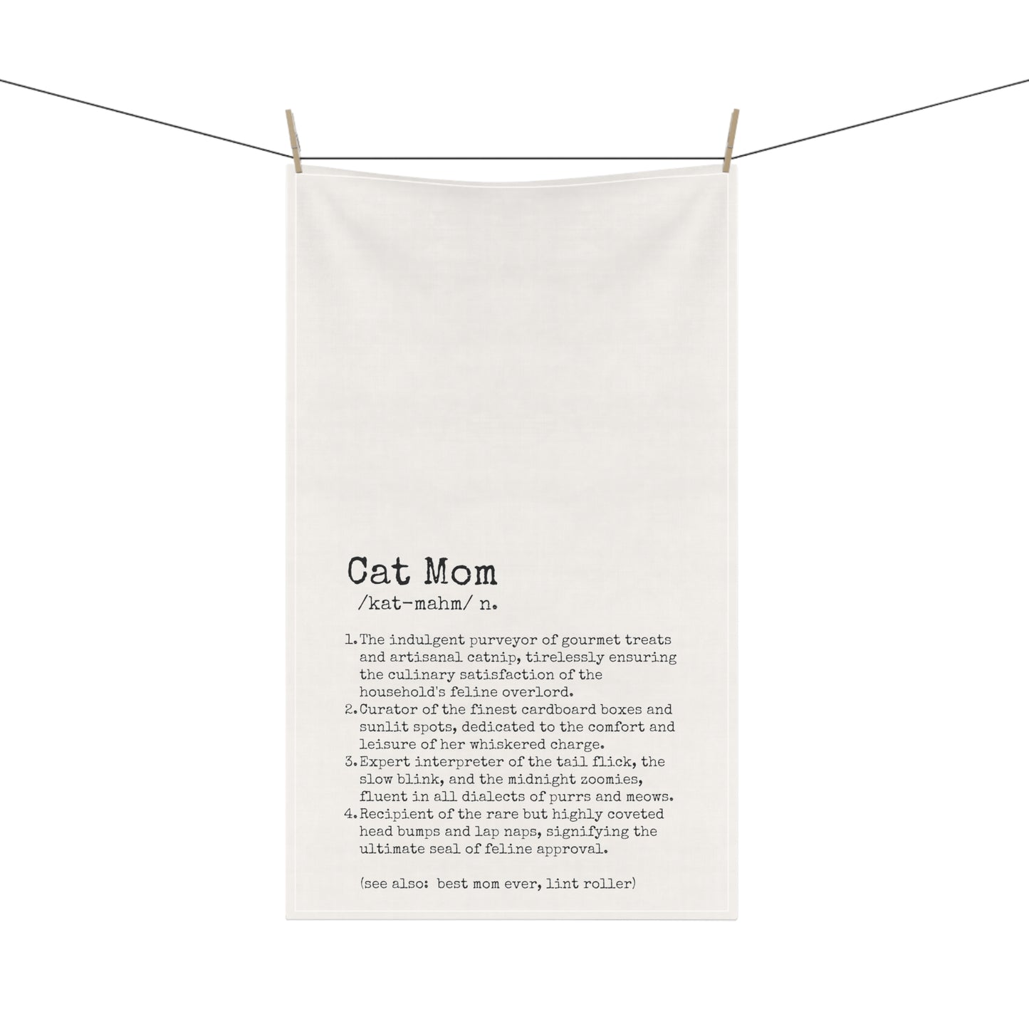 Cat Mom Cotton Kitchen Towel