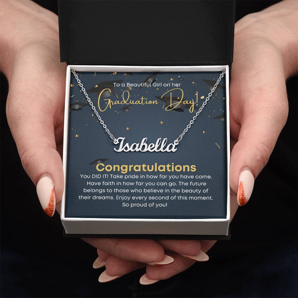Graduation Personalized Name Necklace