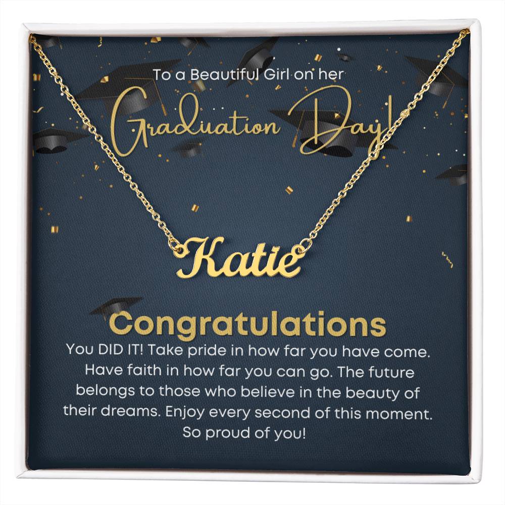 Graduation Personalized Name Necklace