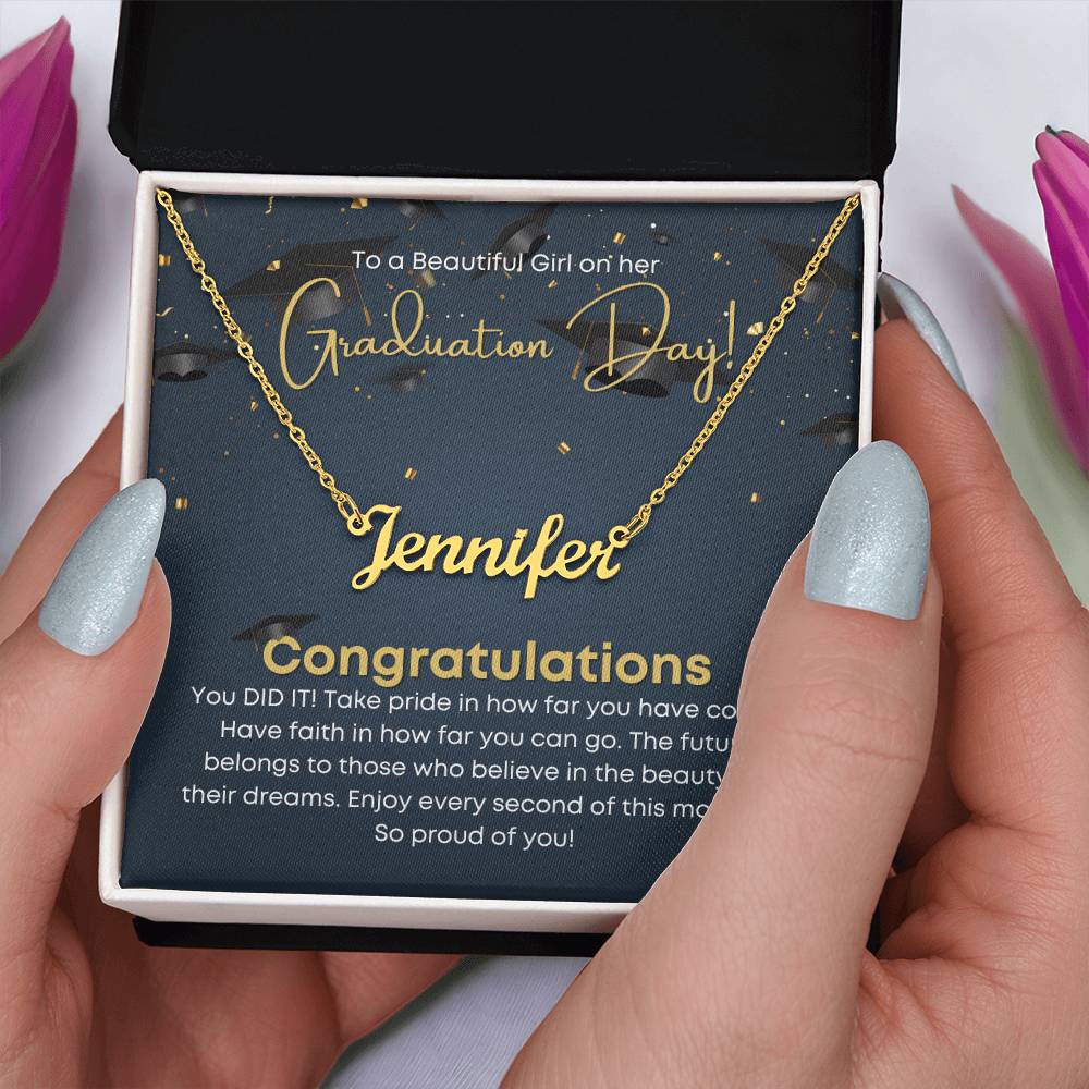 Graduation Personalized Name Necklace