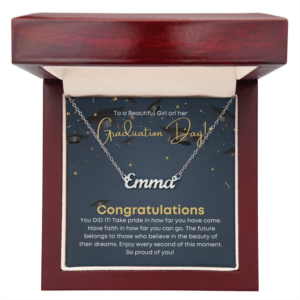 Graduation Personalized Name Necklace