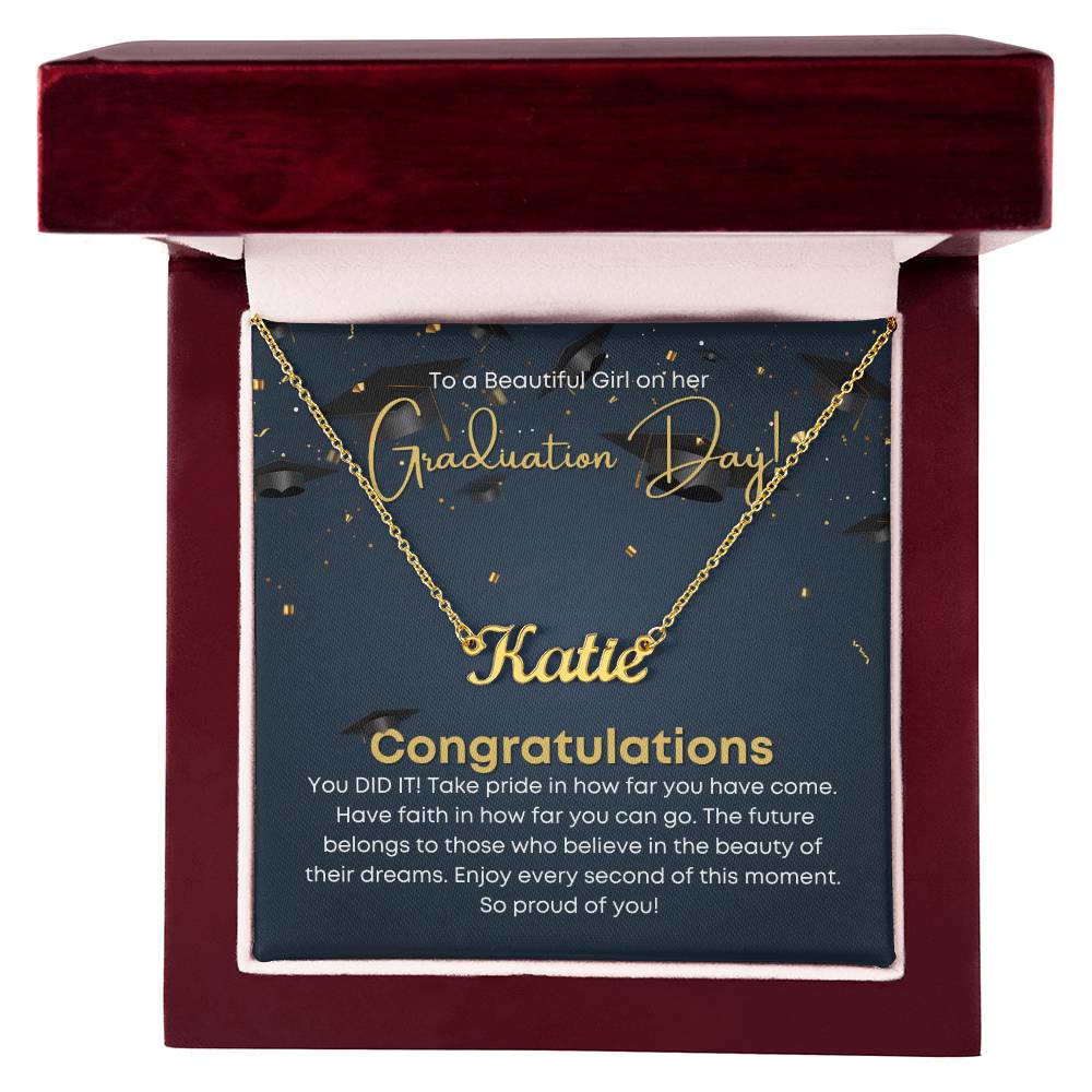 Graduation Personalized Name Necklace