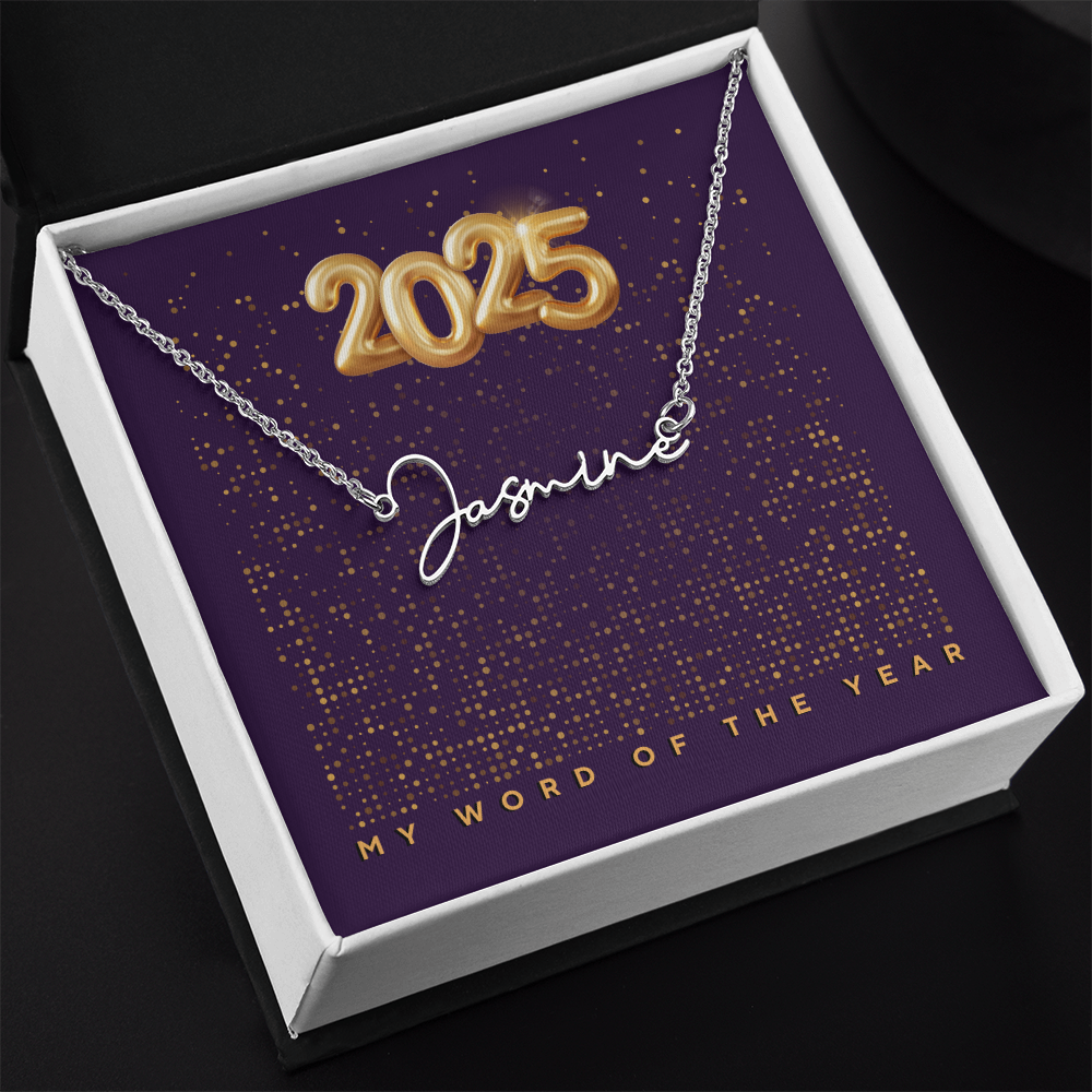 2025 Word of the Year Personalized Necklace