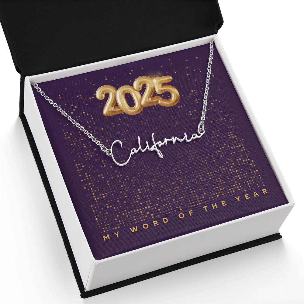 2025 Word of the Year Personalized Necklace