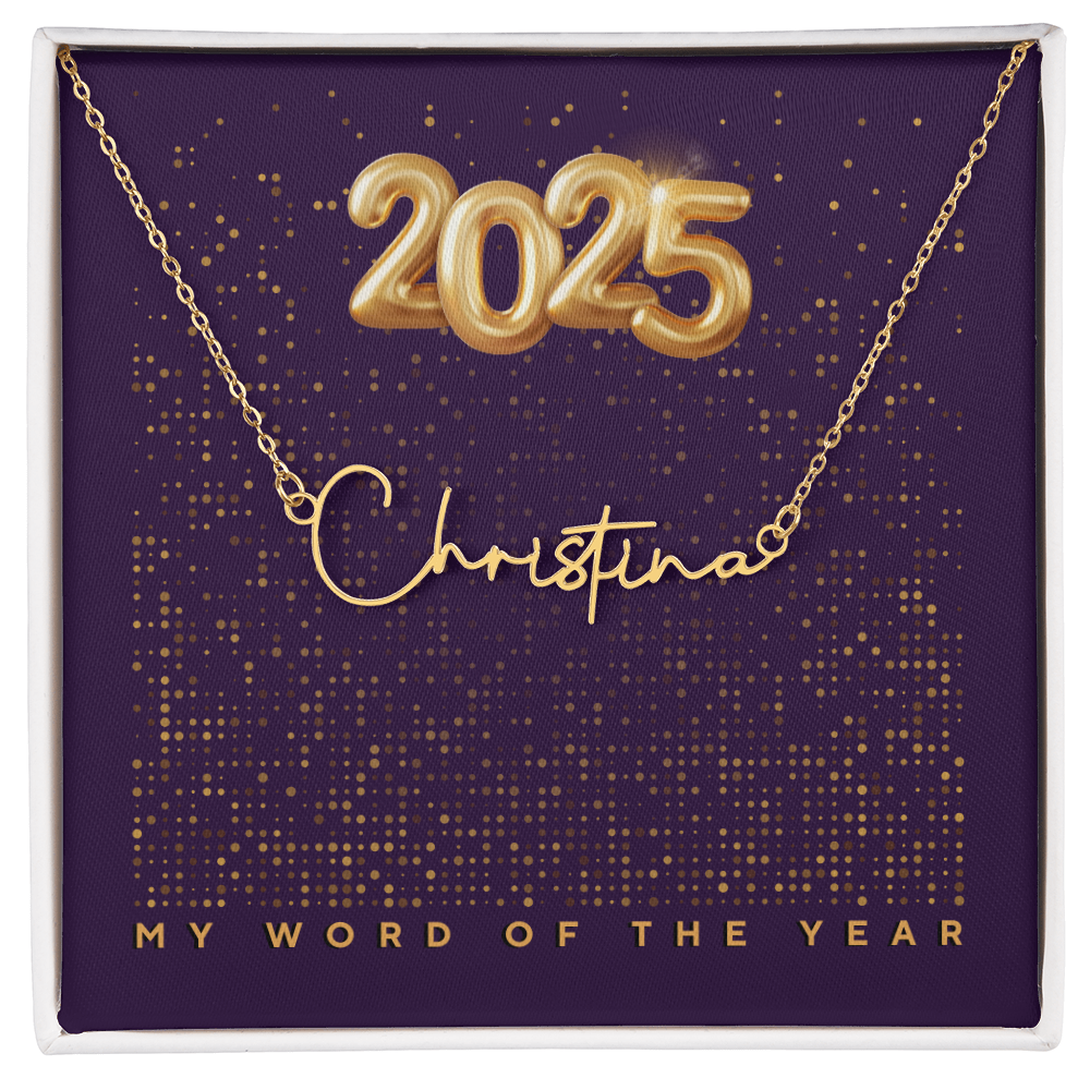 2025 Word of the Year Personalized Necklace