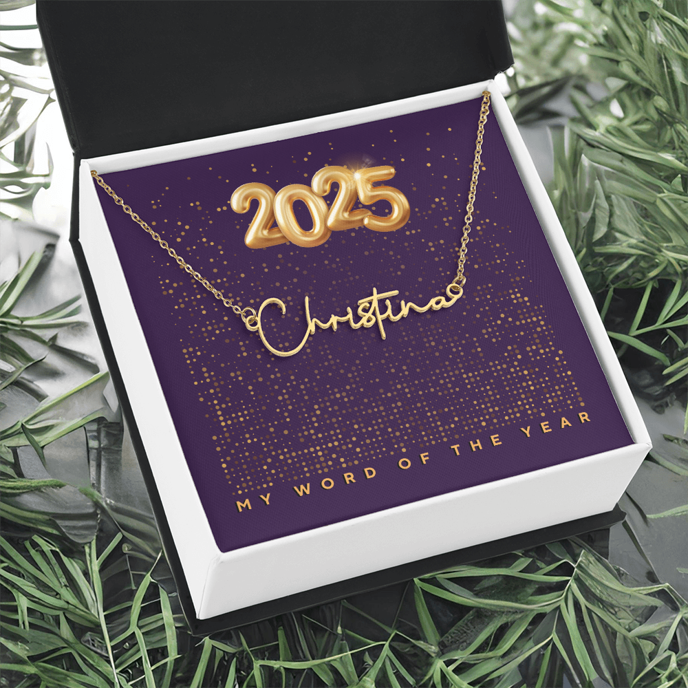 2025 Word of the Year Personalized Necklace