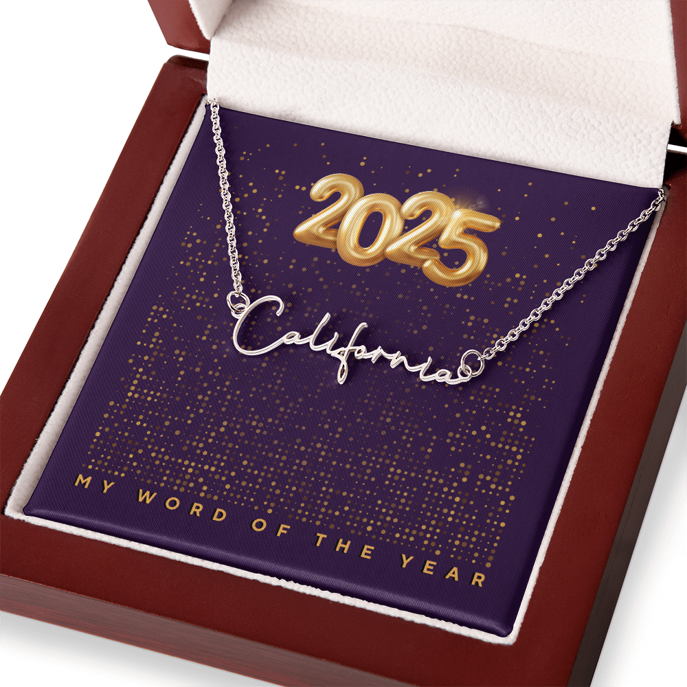 2025 Word of the Year Personalized Necklace