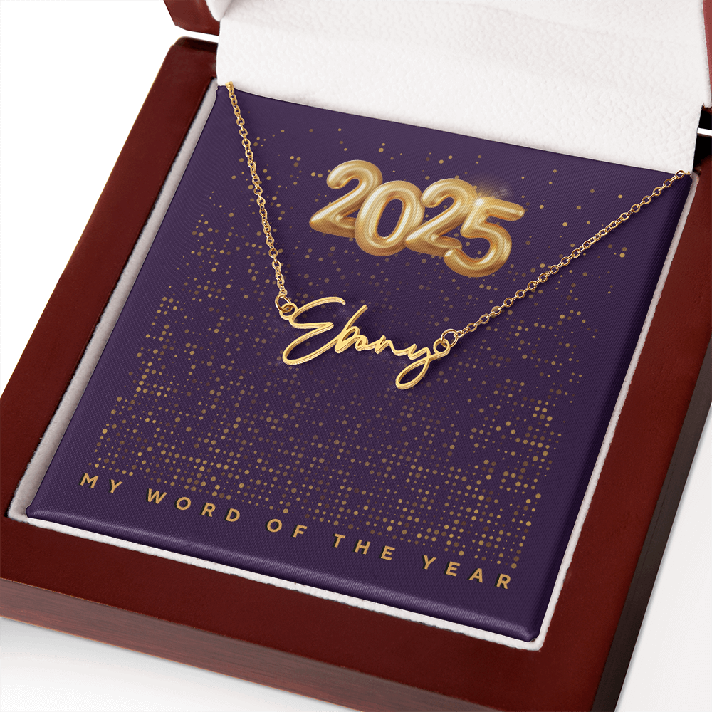 2025 Word of the Year Personalized Necklace