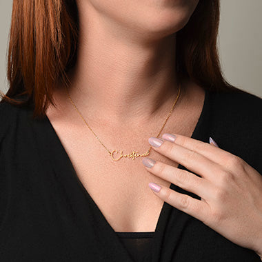 Daughter Graduation Signature Name Necklace from Dad