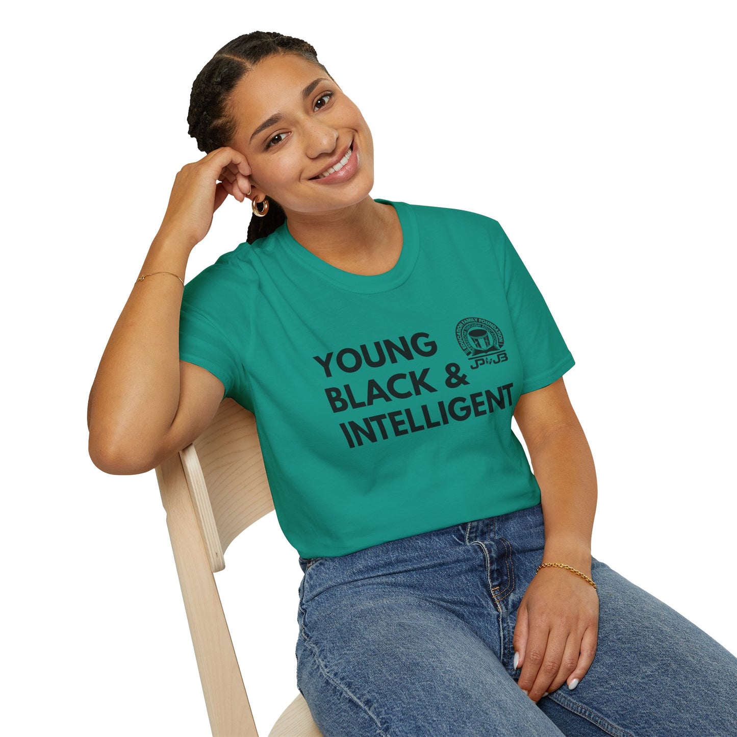 Young, Black, Intelligent JP & JB Crewneck T-Shirt