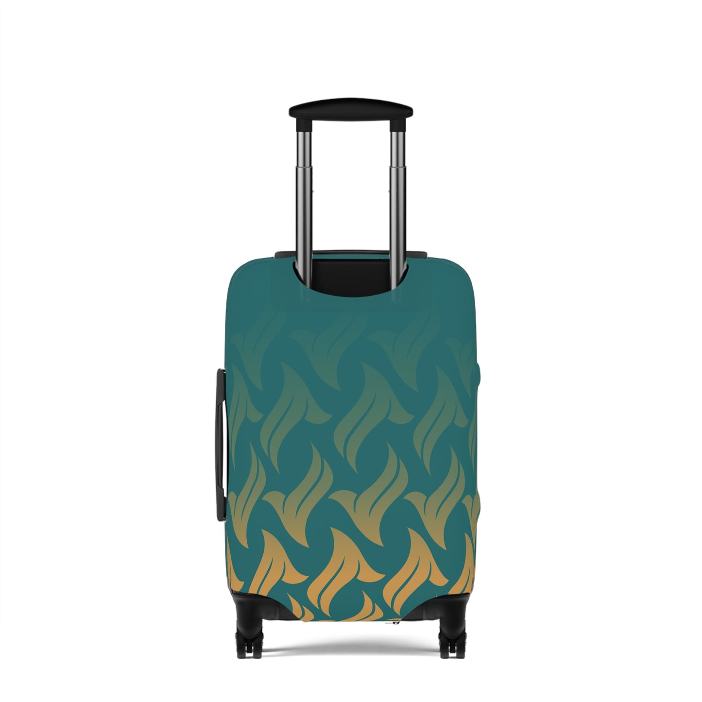 Snowbird Signature Luggage Cover - Teal & Gold