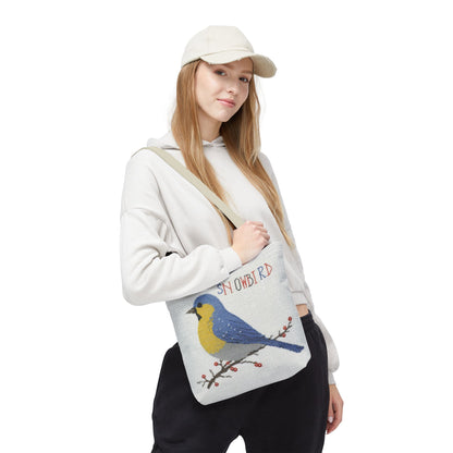 Snowbird Blue Bird and Berries Tote