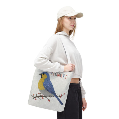 Snowbird Blue Bird and Berries Tote