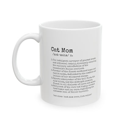 Cat Mom Ceramic Mug, 11oz
