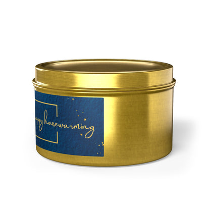 Happy Housewarming Candle Tin 4oz or 8oz