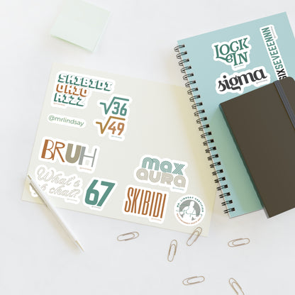 Gen Alpha Aesthetic Sticker Set - Mr. Lindsay Certified