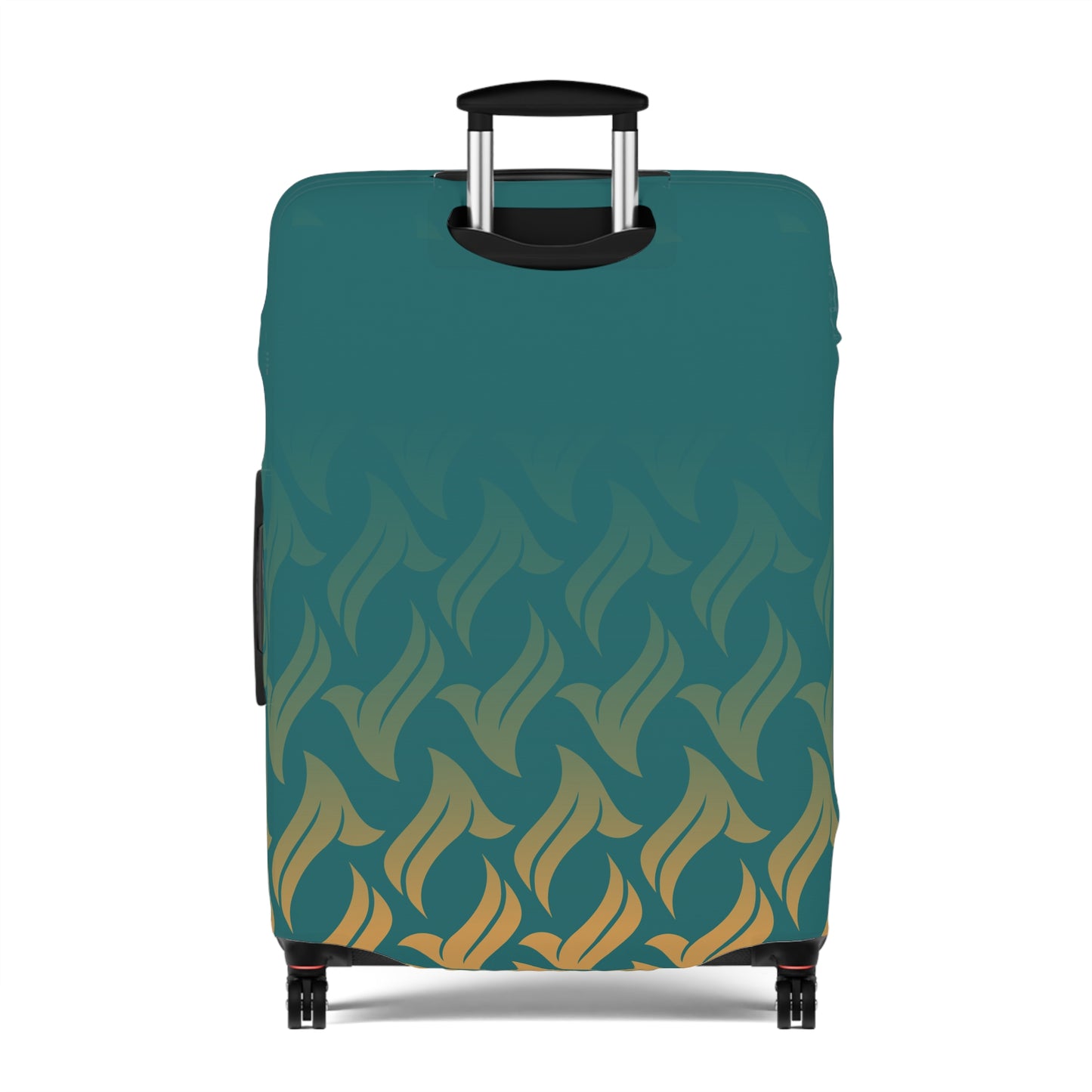Snowbird Signature Luggage Cover - Teal & Gold