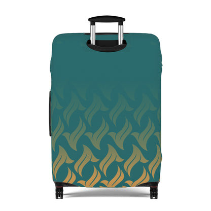 Snowbird Signature Luggage Cover - Teal & Gold