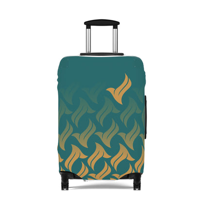 Snowbird Signature Luggage Cover - Teal & Gold
