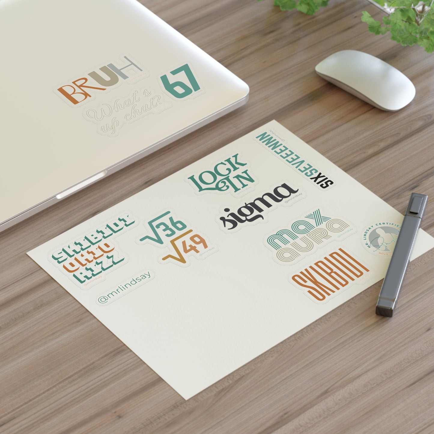 Gen Alpha Aesthetic Sticker Set - Mr. Lindsay Certified