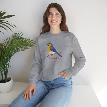 Snowbird Blue Bird & Berries Crewneck Sweatshirt