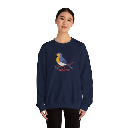 Snowbird Blue Bird & Berries Crewneck Sweatshirt