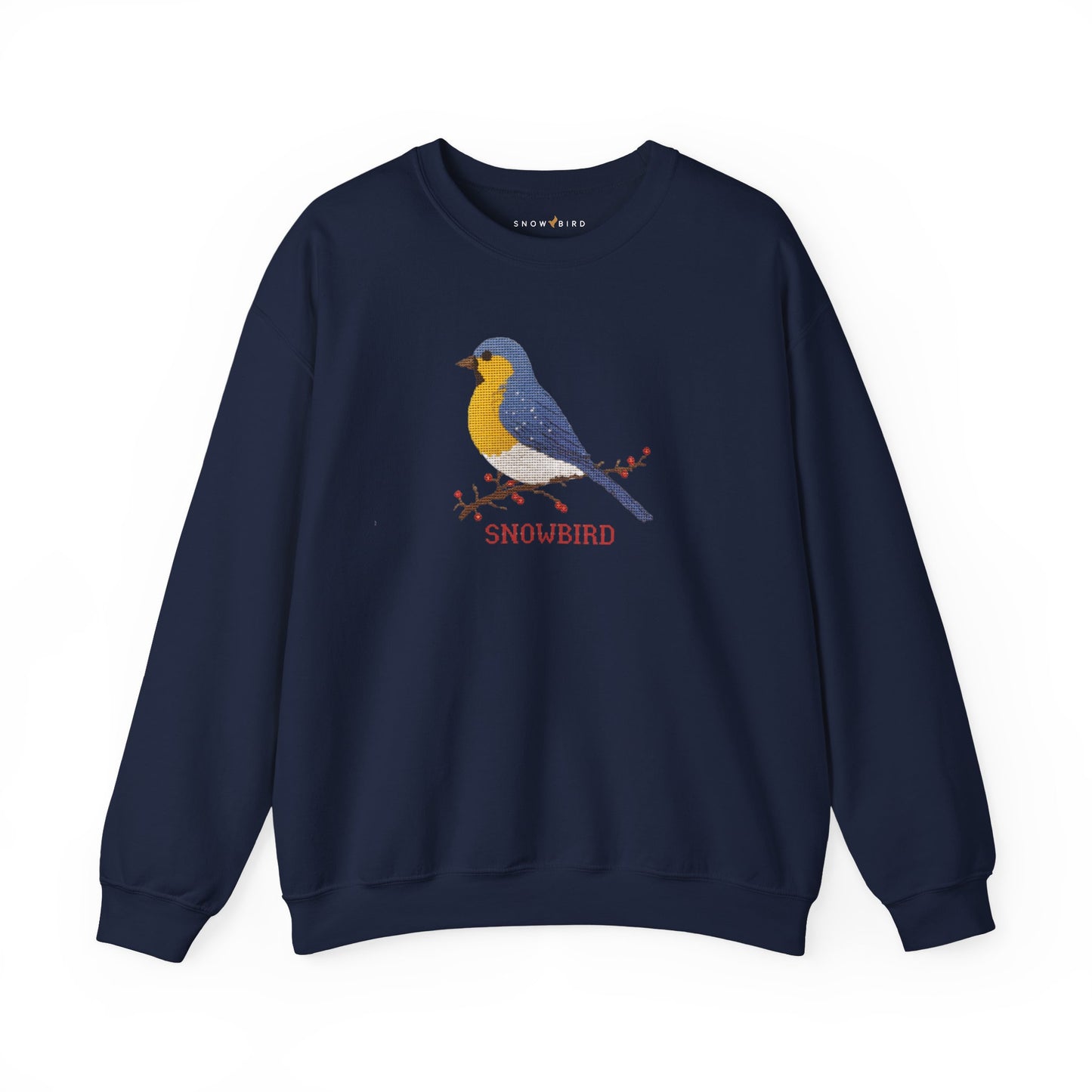 Snowbird Blue Bird & Berries Crewneck Sweatshirt