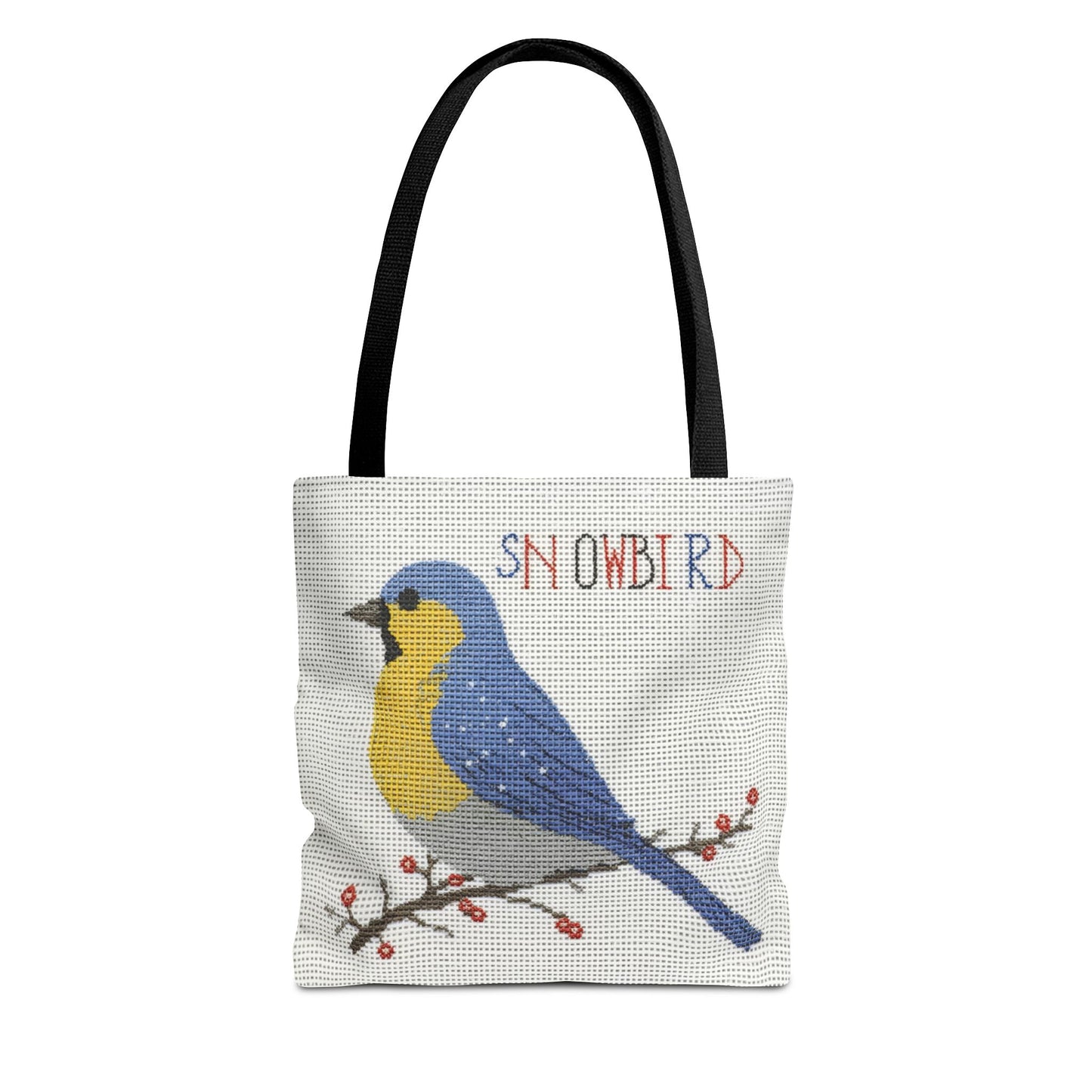 Snowbird Blue Bird and Berries Tote