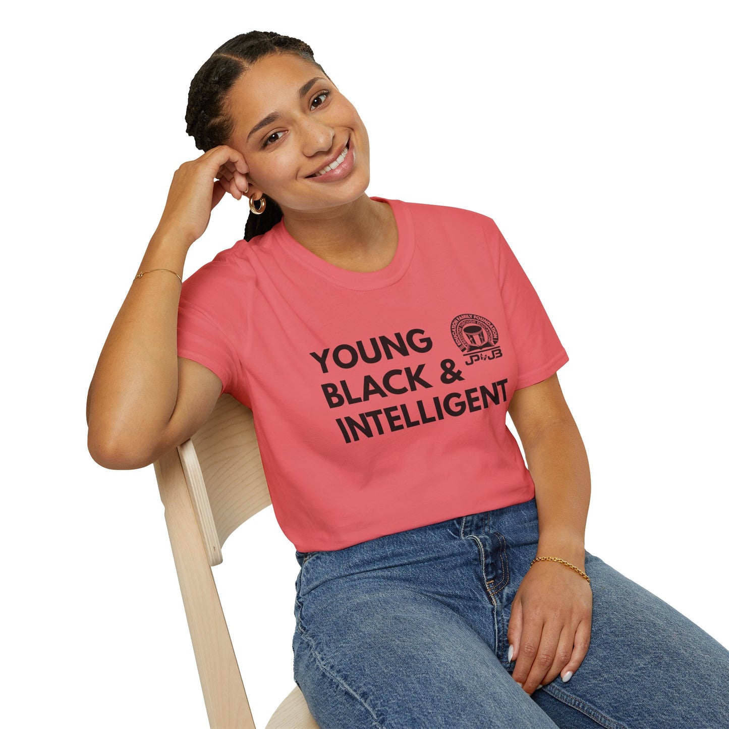 Young, Black, Intelligent JP & JB Crewneck T-Shirt