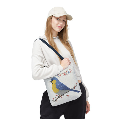 Snowbird Blue Bird and Berries Tote