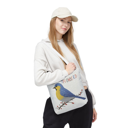 Snowbird Blue Bird and Berries Tote