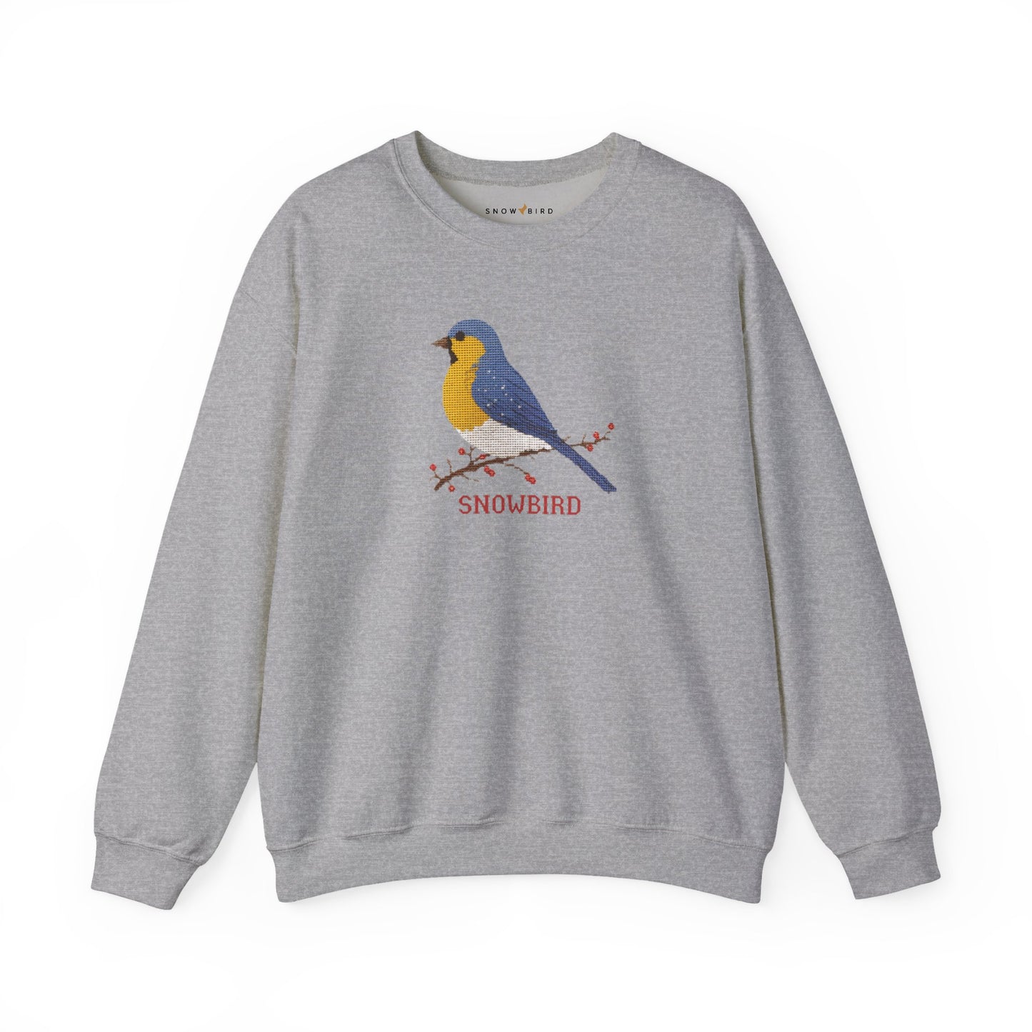 Snowbird Blue Bird & Berries Crewneck Sweatshirt