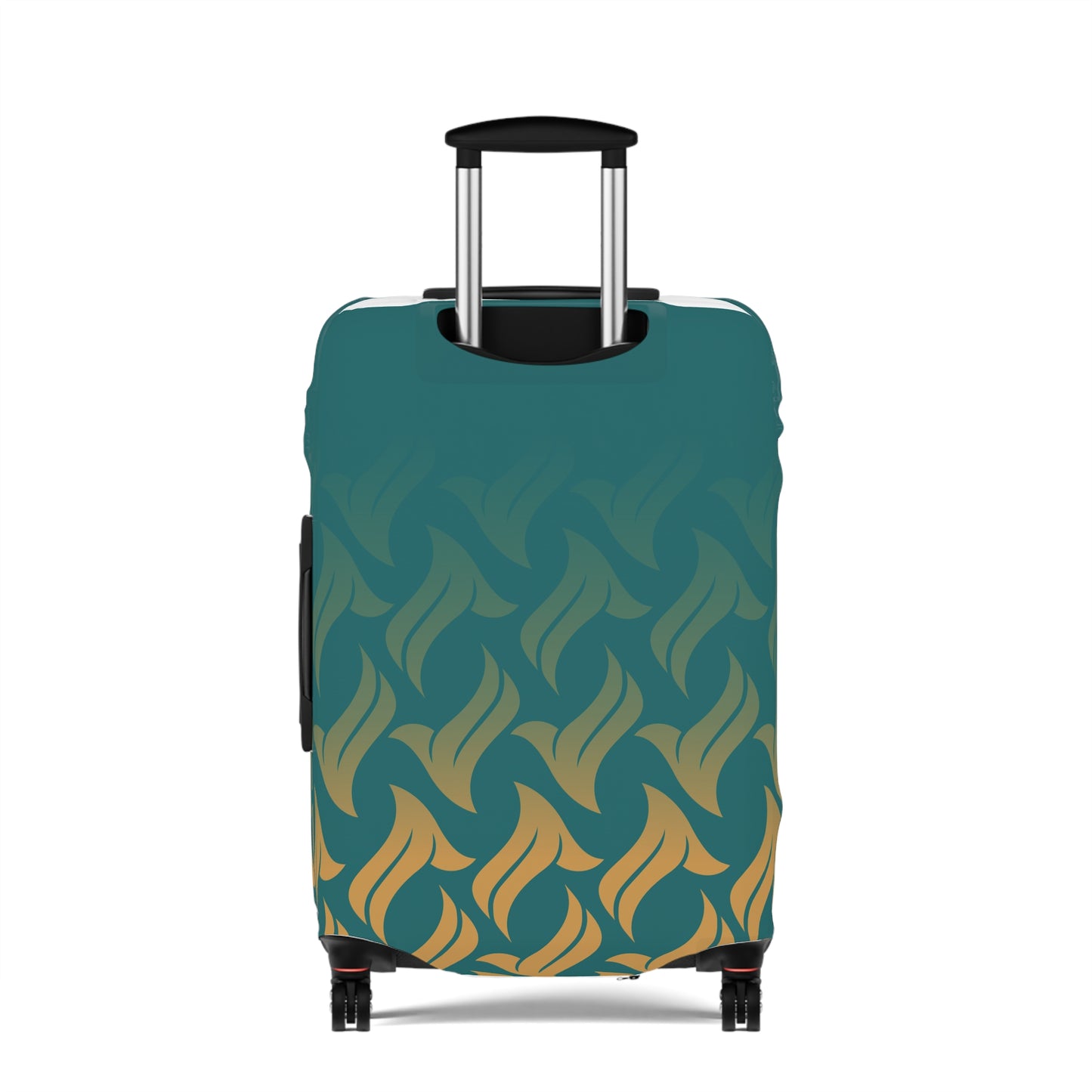 Snowbird Signature Luggage Cover - Teal & Gold