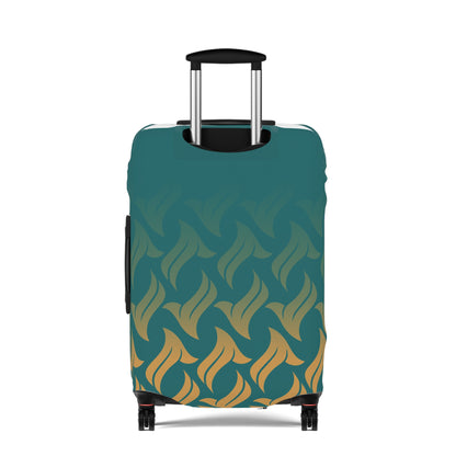 Snowbird Signature Luggage Cover - Teal & Gold