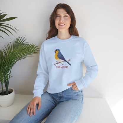 Snowbird Blue Bird & Berries Crewneck Sweatshirt
