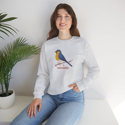 Snowbird Blue Bird & Berries Crewneck Sweatshirt