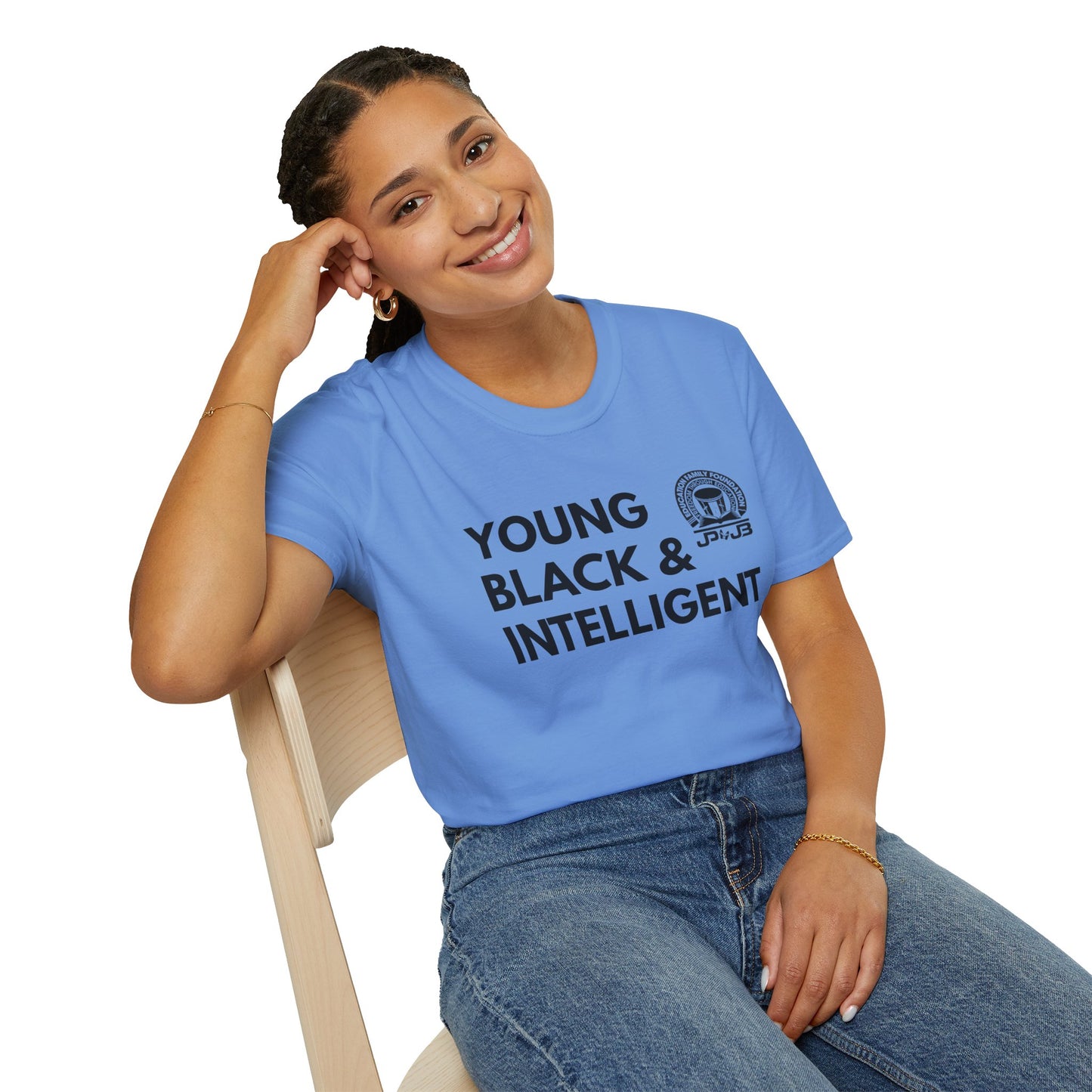 Young, Black, Intelligent JP & JB Crewneck T-Shirt