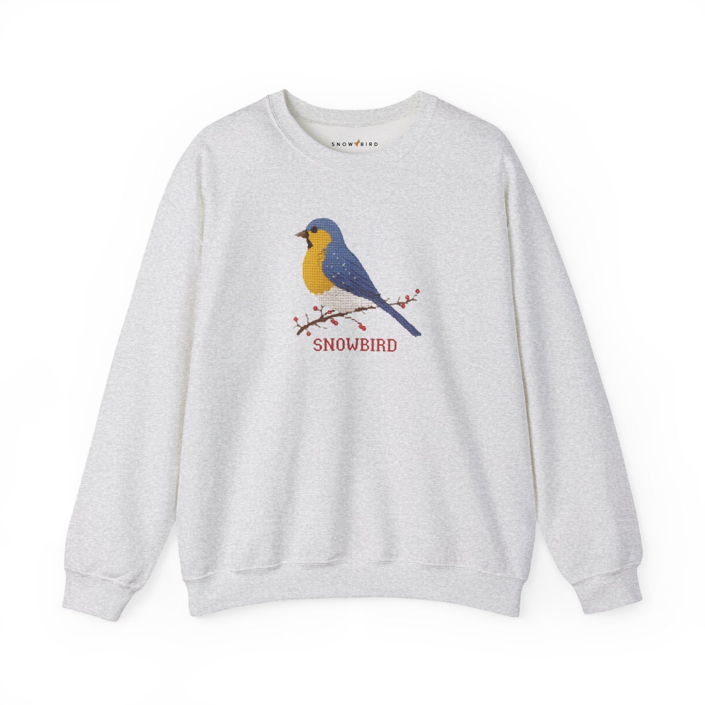 Snowbird Blue Bird & Berries Crewneck Sweatshirt