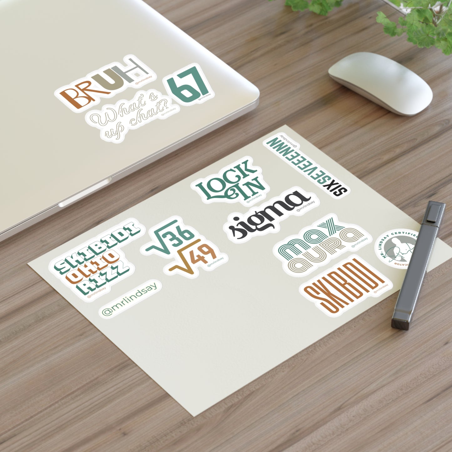 Gen Alpha Aesthetic Sticker Set - Mr. Lindsay Certified