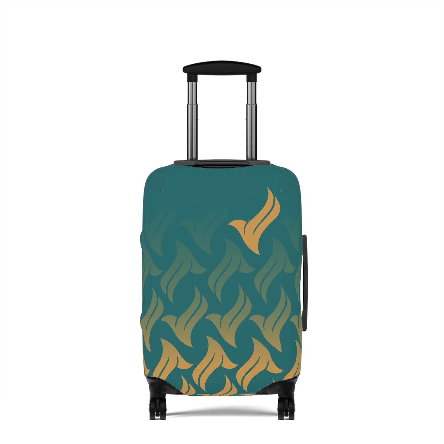 Snowbird Signature Luggage Cover - Teal & Gold