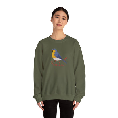 Snowbird Blue Bird & Berries Crewneck Sweatshirt