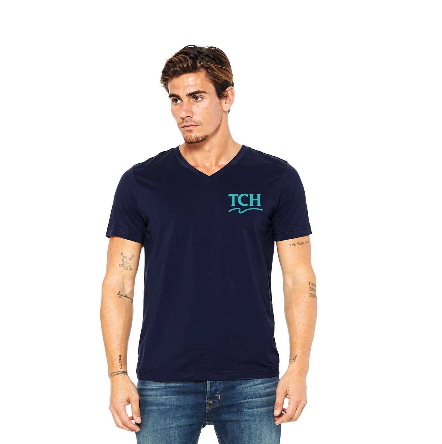 TCH Chest Logo V-Neck Tee