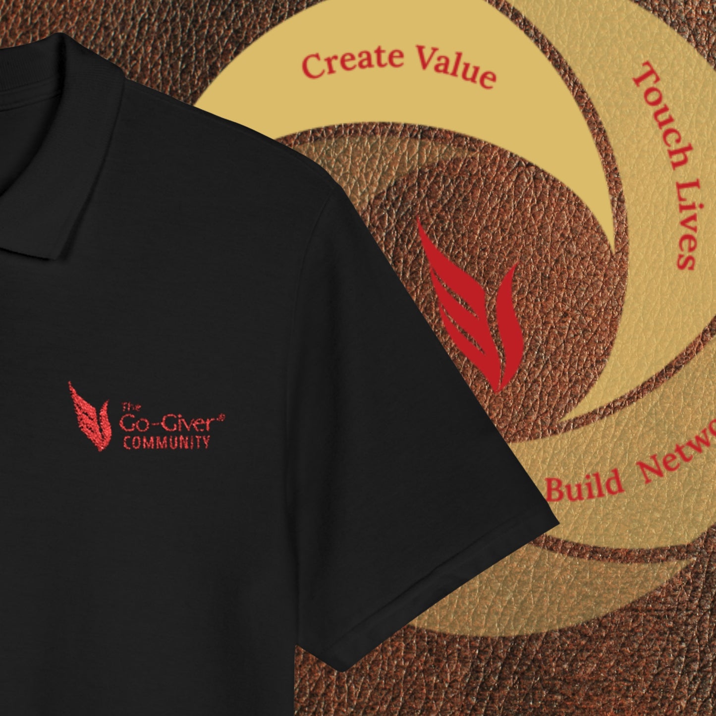 The Go-Giver® Community Polo Shirt - Red Logo