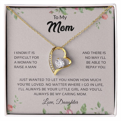 To My Mom | You'll Always Be My Caring Mom - Forever Love Necklace